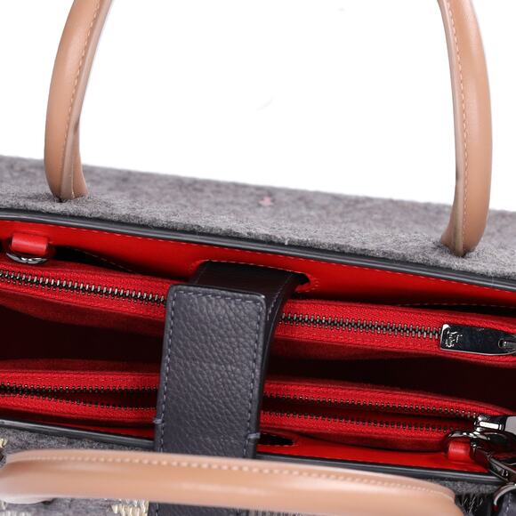 Christian Louboutin Paloma Medium Handbag Wool Gray Leather - Picture 6 of 8